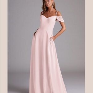 Azazie Blushing Pink Bridesmaid Dress